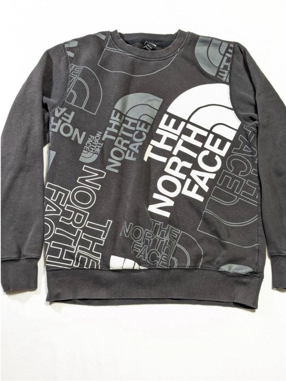 The North Face Graphic Injection Crewneck Sweatshirt Mens Medium Charcoal Gray